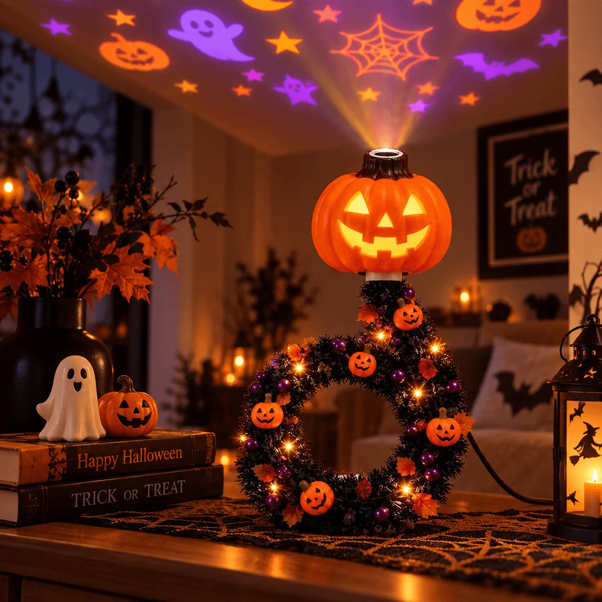 Halloween Projector Light, USB Powered Christmas Night Light