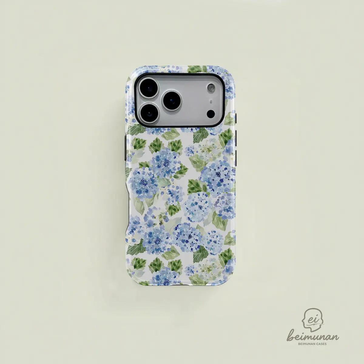 Blue Hydrangea 2-in-1 iPhone Case TPU PC