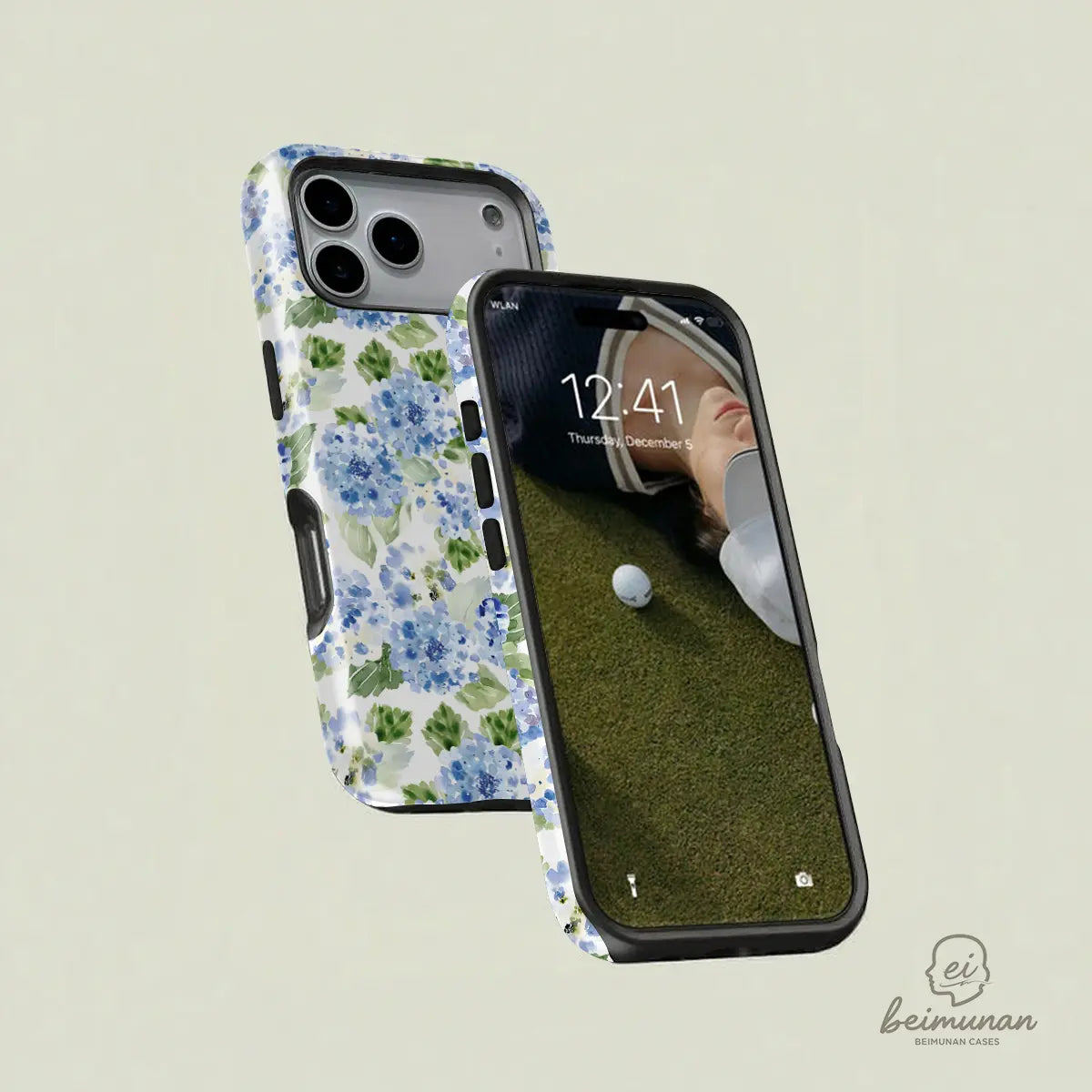 Blue Hydrangea 2-in-1 iPhone Case TPU PC