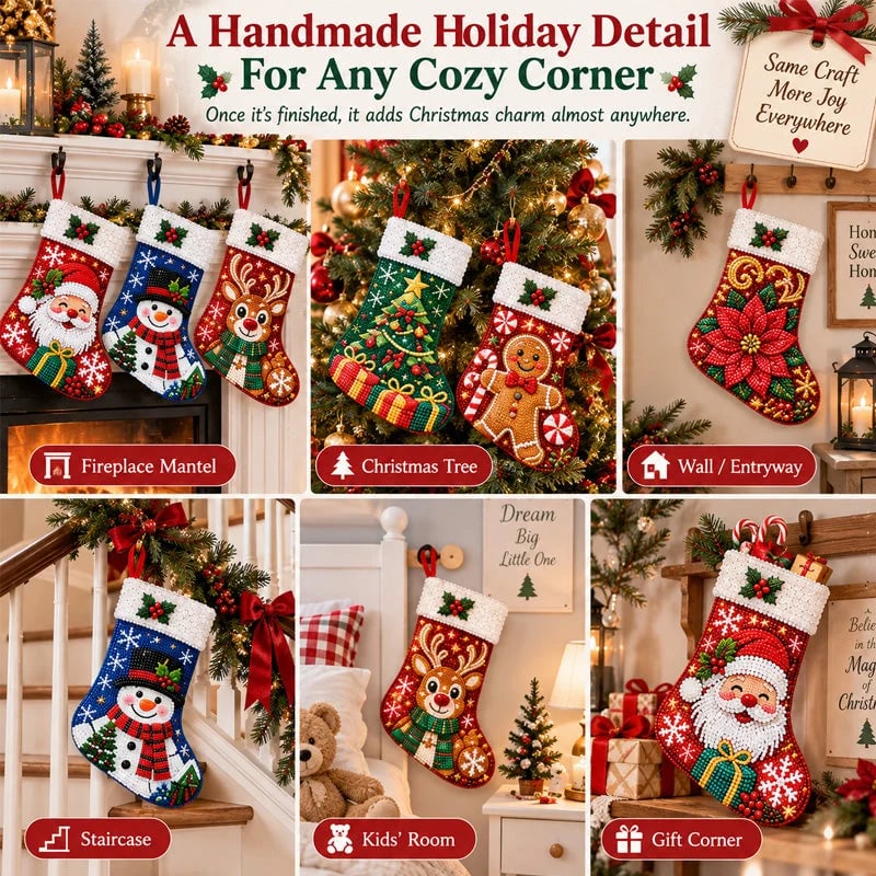 DIY Diamond PaintingChristmas Stocking Kit