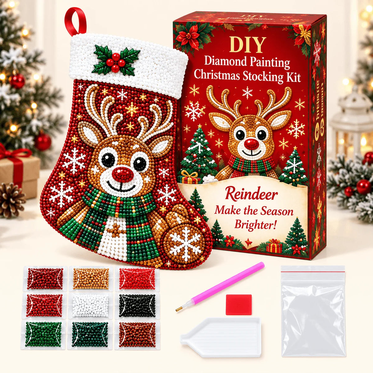 DIY Diamond PaintingChristmas Stocking Kit