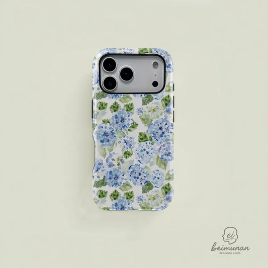 Blue Hydrangea 2-in-1 iPhone Case TPU PC