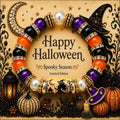 Halloween Crystal Beaded Bracelet – Holiday Gift