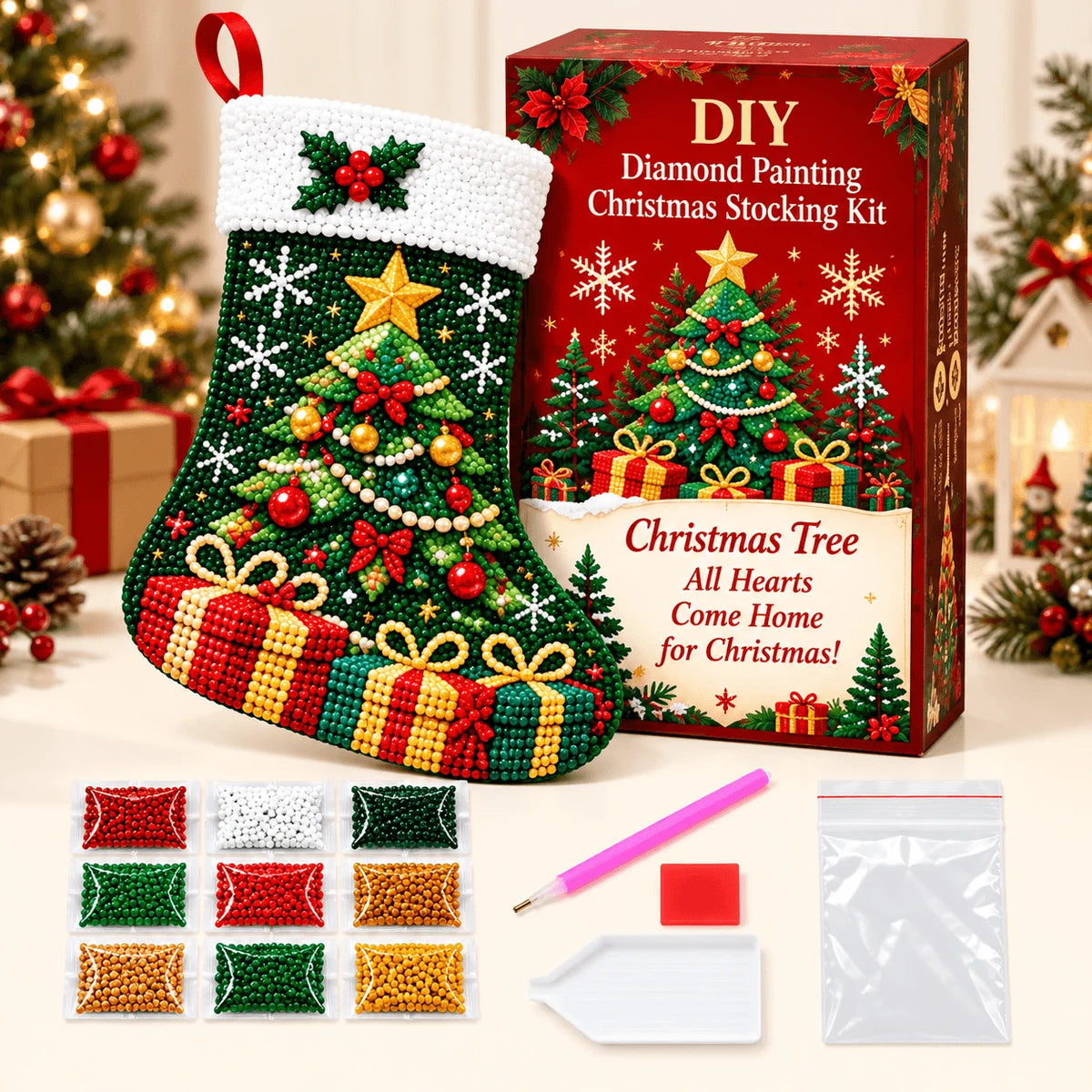 DIY Diamond PaintingChristmas Stocking Kit