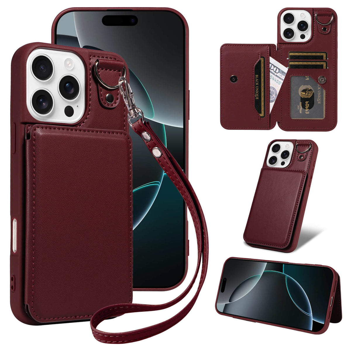 Leather Wallet Phone Case – Stylish Minimalist Protective Case