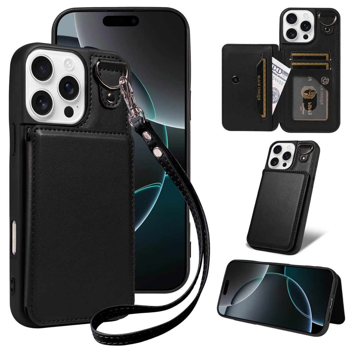 Leather Wallet Phone Case – Stylish Minimalist Protective Case
