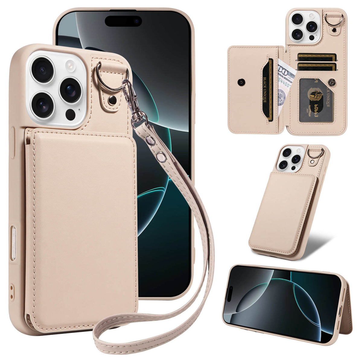 Leather Wallet Phone Case – Stylish Minimalist Protective Case