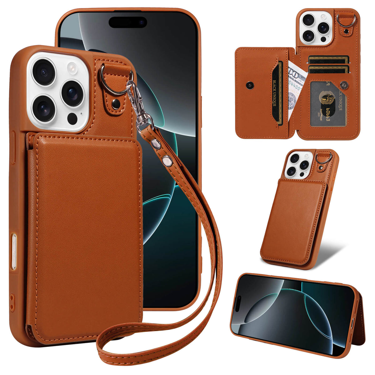 Leather Wallet Phone Case – Stylish Minimalist Protective Case