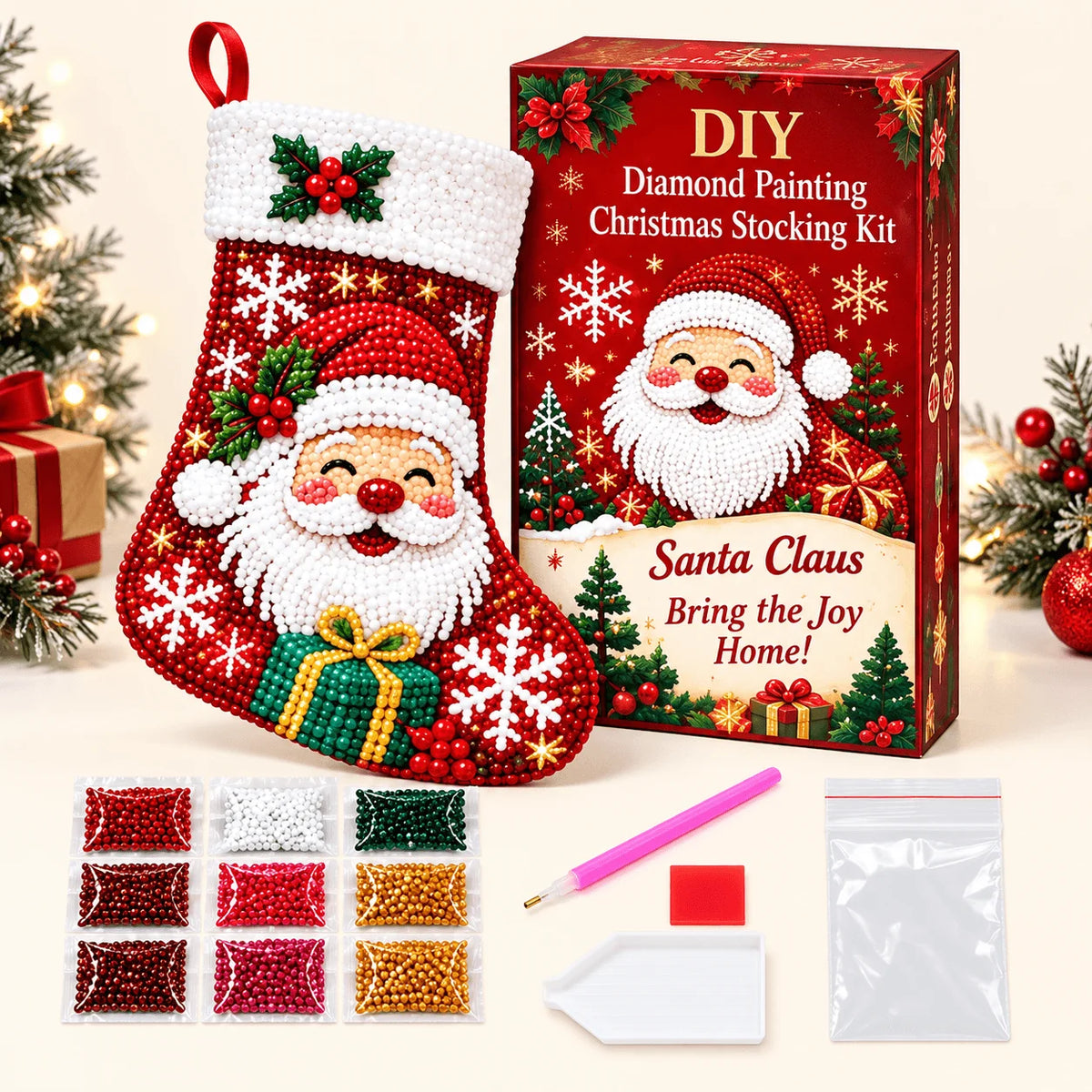 DIY Diamond PaintingChristmas Stocking Kit