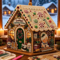 3D Christmas House Pearl & Diamond Painting Kit – DIY Wooden Holiday Craft