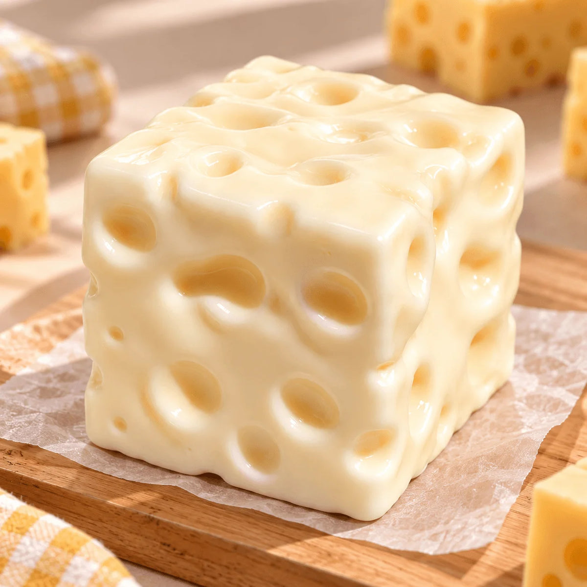 Cheese Squishy with Vaseline Texture – Soft Stress Relief Fidget Toy