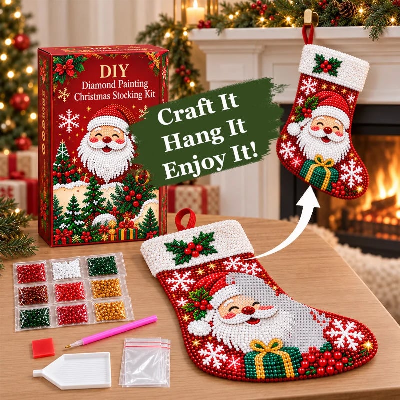 DIY Diamond PaintingChristmas Stocking Kit